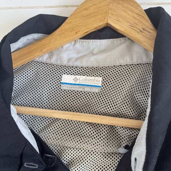 Columbia Omni-Shade Black Short Sleeve Fishing Shirt Men's XXL - Picture 3 of 5